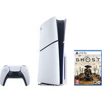 PlayStation 5 (Model Group - Slim) with Ghost of Yotei - White, White