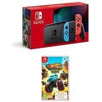 Nintendo Switch Neon Console & Hotwheels Monster Truck