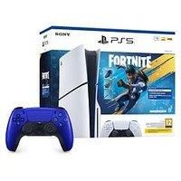 Playstation 5 Disc Console 1Tb - Fortnite Flowering Chaos Bundle & Dualsense Wireless Controller - Cobalt Blue
