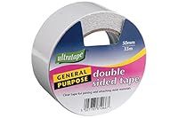 General purpose double sides/sided clear sticky tape 50mm x 33m for office/craft