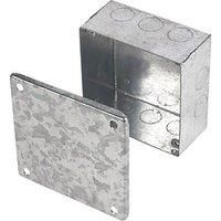 Metal Box with Knock Outs 4 x 4 x 2"
