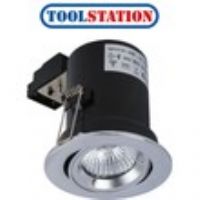 Fire Rated Cast Adjustable GU10 Downlight Chrome