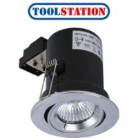 Fire Rated Cast Adjustable GU10 Downlight Satin Chrome