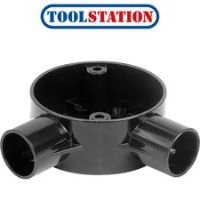 20mm PVC Conduit Box Angle Black