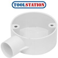 25mm PVC Conduit Box 1 Way End Box White