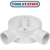 25mm PVC Conduit Box Angle Box White