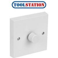 Axiom LED White Dimmer Switch 1 Gang 2 Way