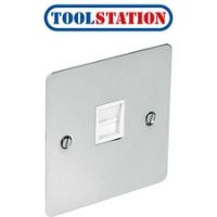 Flat Plate Polished Chrome Telephone Socket Master