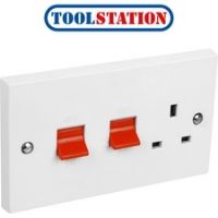 Axiom 45A DP Cooker Unit 45A DP Switch & 13A Socket Neon