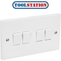 Axiom 10A Switch 4 Gang 2 Way