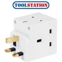 Adaptor 3 Way 3 Pin 13A Fused