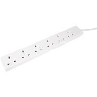 Axiom Extension Lead 6 Gang 5m in White