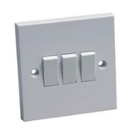 CED 10A 3 Gang 2 Way Switch White CEDS32