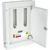 Axiom 3 Phase Distribution Board 8 Way with 125A 4P Isolator in White Steel
