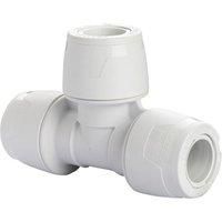 Hep2O Plastic Push-Fit Equal Keyless Tee 15mm 10 Pack (538RE)