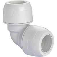 Hep2O Plastic Push-Fit Equal 90 Keyless Elbow 22mm 10 Pack (308RE)