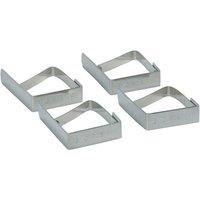 KitchenCraft Table Cloth Clip Set, Plain, Stainless Steel, 4 Pieces
