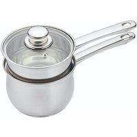 KitchenCraft Induction Bain Marie/Double Boiler Porringer, Stainless Steel Bain Marie in Gift Box, 16 cm (6.3/'/'), Silver