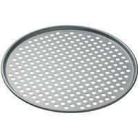 MasterClass 32 cm Perforated Pizza Tray with PFOA Non Stick, Robust 1 mm Thick Carbon Steel
