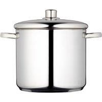 MasterClass MCSTPOT24 Induction-Safe Stainless Steel Stock Pot With Lid, Silver, 8.5 Litre, 24 cm