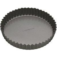 MasterClass 25 cm Loose Bottomed Tart Tin with PFOA Free Non Stick, Robust 1 mm Thick Carbon Steel, 10 Inch Fluted Round Quiche Pan
