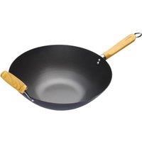 KitchenCraft World of Flavours Wok  Large Induction Safe Non Stick Steel 35cm