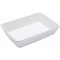 KitchenCraft World of Flavours Lasagne Dish, Stoneware, White, 30 x 21 cm