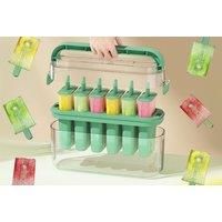 KitchenCraft Ice Lolly Mould with 6 Reusable Umbrella Style Sticks, Plastic, Multi Colour