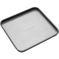 MasterClass KCMCHB70 Square Baking Tray with PFOA Free Non Stick, Robust 1 mm Carbon Steel, 26 x 26 cm, Grey