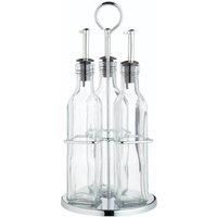 World of Flavours Italian Three Bottle Glass Oil and Vinegar Set