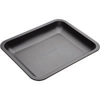 MasterClass KCMCHB78 33 x 25.5 cm Roasting Tin with PFOA Free Non Stick, Robust 1 mm Thick Carbon Steel Sloped Open Roaster Tray , Grey