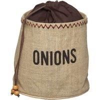 Natural Elements Onion Bag with Blackout Lining, Hessian, Brown, 20 x 20cm
