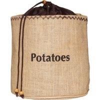 KitchenCraft Natural Elements Potato Bag with Blackout Lining, Hessian, Brown, 24 x 24cm