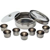 Kitchen Craft Stainless Steel Indian Herb Spice Tin Box Masala Dabba Storage Set