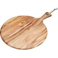 KitchenCraft Natural Elements Wooden Cheese Board / Serving Platter, Round, 41 x 30 cm