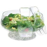 KitchenCraft Salad Bowl on Ice Set with Built In Compartment- Multicoloured