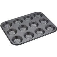 Masterclass Perforated Crusty Bake Non Stick 12 Hole Pastry Tartlet Baking Tray
