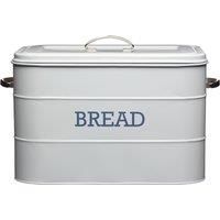 Kitchen Craft Living Nostalgia Grey Metal Bread Storage Bin Box