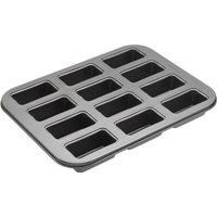 MasterClass 12 Hole Mini Loaf Tin with Loose Bases and PFOA Non Stick in Gift Box, Robust 1 mm Carbon Steel, 27 x 35.5 cm