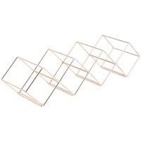 BarCraft Wire 7 Bottle Stackable Copper Finish Wine Rack 58 x 14.5 x 14.5 cm