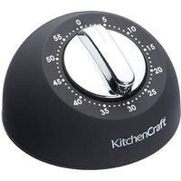 Kitchen Craft Black Soft Touch Wind Up Countdown Clockwork 60 Minute Timer