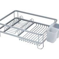 MasterClass Aluminium Anti-Rust Dish Drainer Rack Board with Cutlery Holder