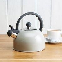 KitchenCraft LNKETGRY Living Nostalgia Induction Whistling Stove Top Kettle, Metal, French Grey, 1.3 Litre