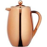 KitchenCraft Le'Xpress 8-Cup Insulated Metal Cafetière, 1 Litre, Copper Finish