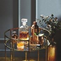 BarCraft Cut-Glass Whisky Decanter and Tumbler Set in Gift Box (5 Pieces), Kristall, 26 x 10 x 24 cm