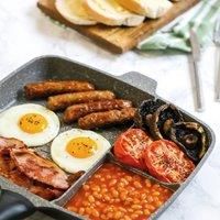 3-in-1 32cm Multi Section Cast Aluminium Non Stick Induction Grill Frying Pan