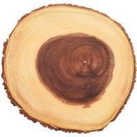 Artesà Rustic Wooden Tree Trunk Cheese Board / Serving Platter with Bark Edge, 32 x 32 x 2.2 cm