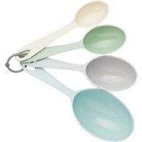 KitchenCraft Colourworks Scoop-Shaped Plastic Measuring Cups - 'Classics' Colours (Set of 4)