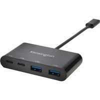 Kensington USB-C 4-Port Hub, Transfer Speeds up to 5 Gbps - Plug and Play Installation, Dell, Windows, Macbook USB Adaptor, K39124EU