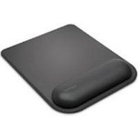 Kensington Mousepad with ErgoSoft Wrist Rest Support for Home Office, Black - Mouse mat, Gel-cushioned non-slip padding, Aids Wrist Alignment, Certified for safety and Compliance
